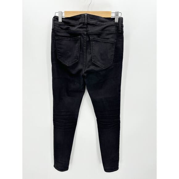 Old Navy Rockstar Mid Rise Black Jack Cotton Blend Jeans Women's Size 4 Petite - Picture 2 of 8